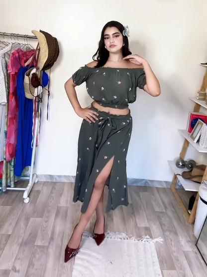 Ensemble Élégant en Tissu Léger – Eloral